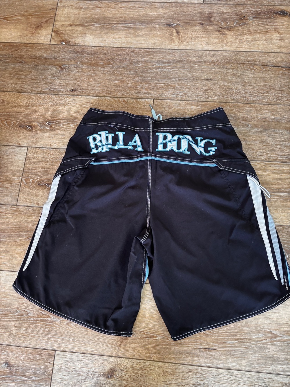 Vintage Y2K Billabong Surf Shorts Mens Size 38 Board Shorts Black Blue Surf Logo